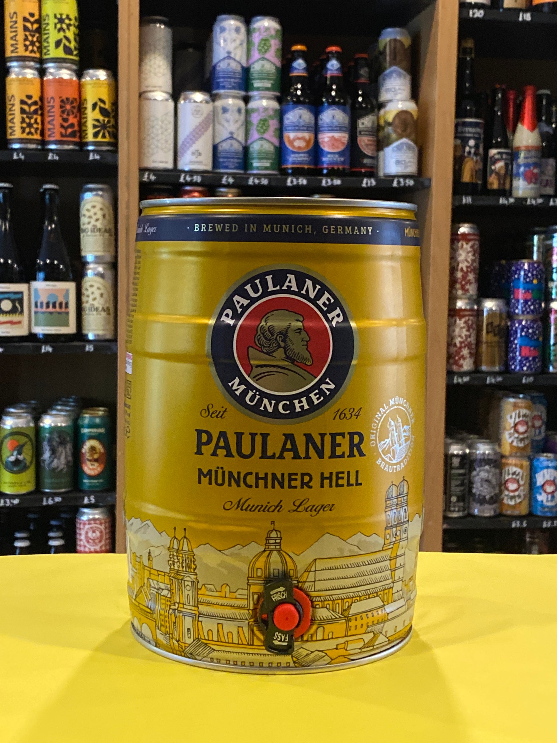 Paulaner Munich Hell Mini Keg 5litre at The Beerhive, Edinburgh. Free UK shipping.