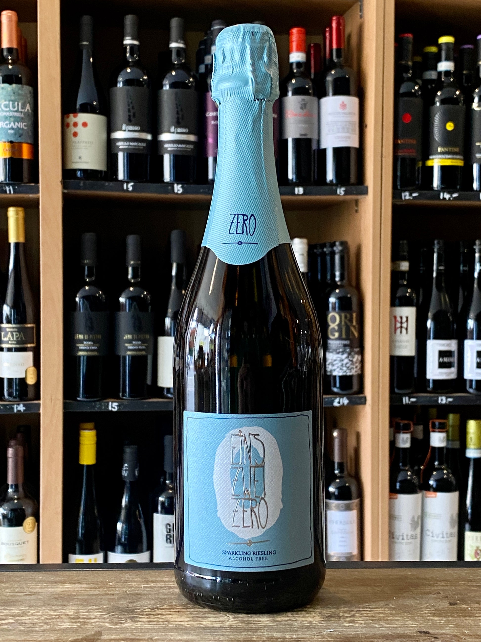 Leitz Eins Zwei Zero Sparkling Riesling at The Beerhive, Edinburgh. Free UK shipping.