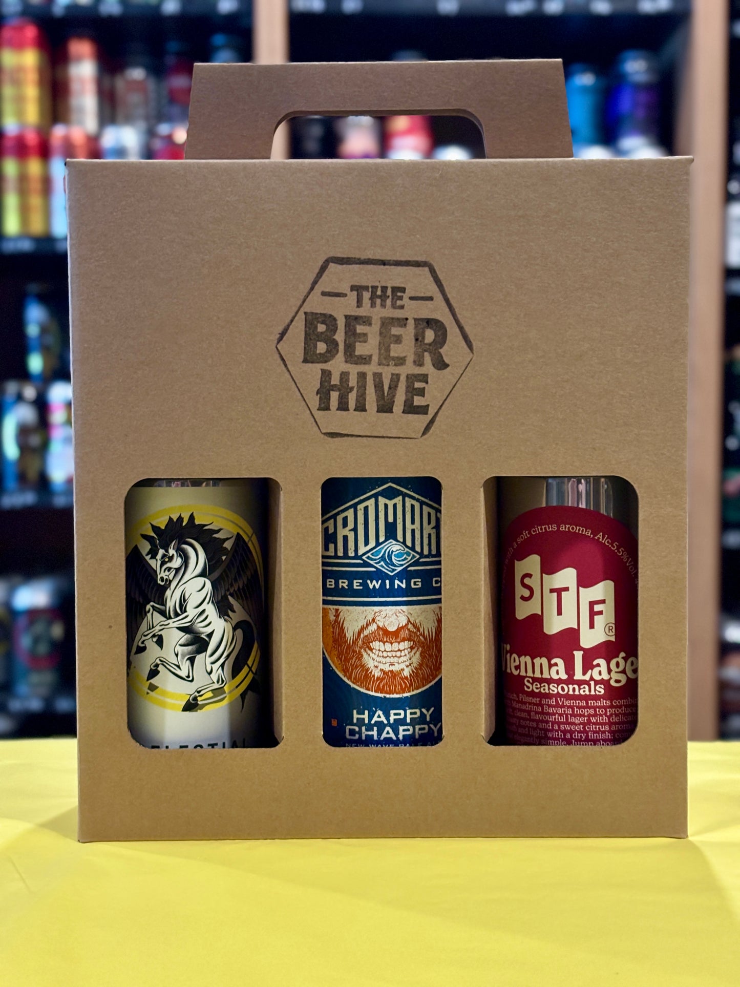 Beer Gift box for Three 500ML at The Beerhive, Edinburgh. Free UK shipping.