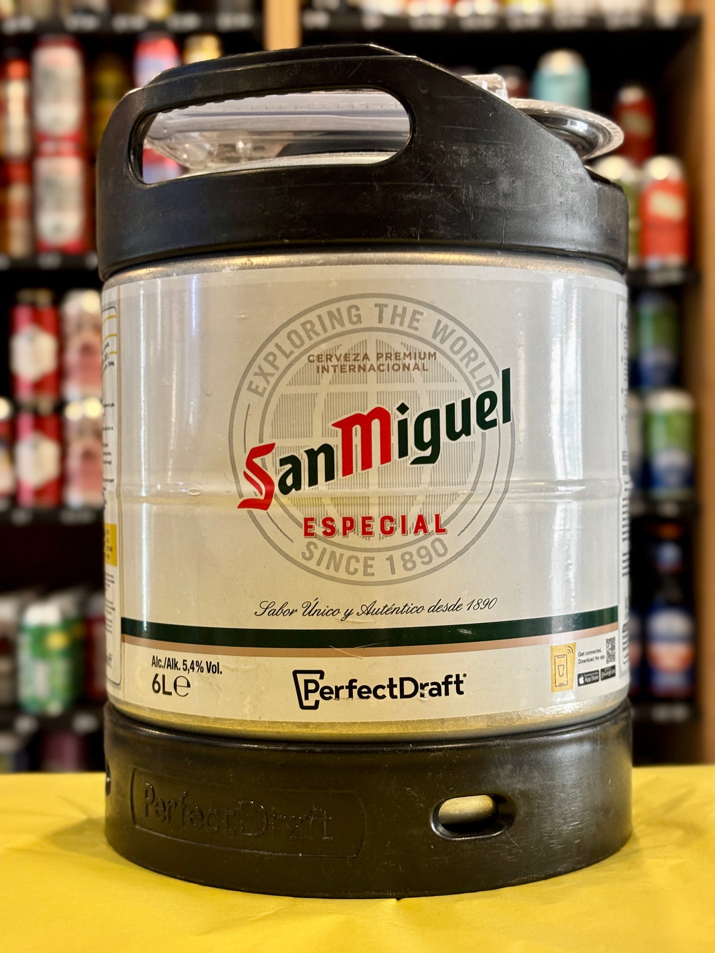 Perfect Draft San Miguel 6 Litre Keg at The Beerhive, Edinburgh. Free UK shipping.