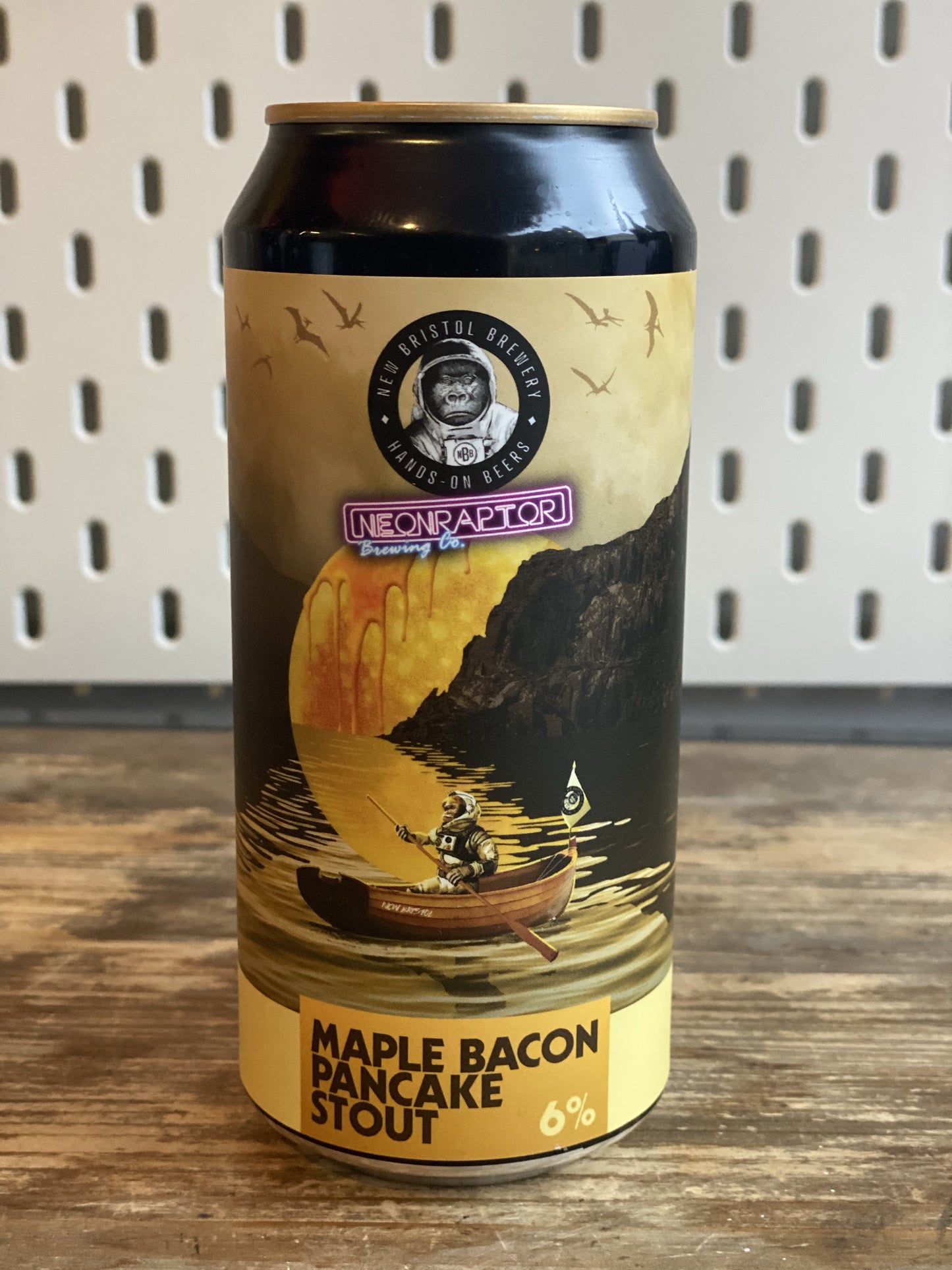 New Bristol Brewery x Neon Raptor Maple Bacon Pancake Stout at The Beerhive, Edinburgh. Free UK shipping.