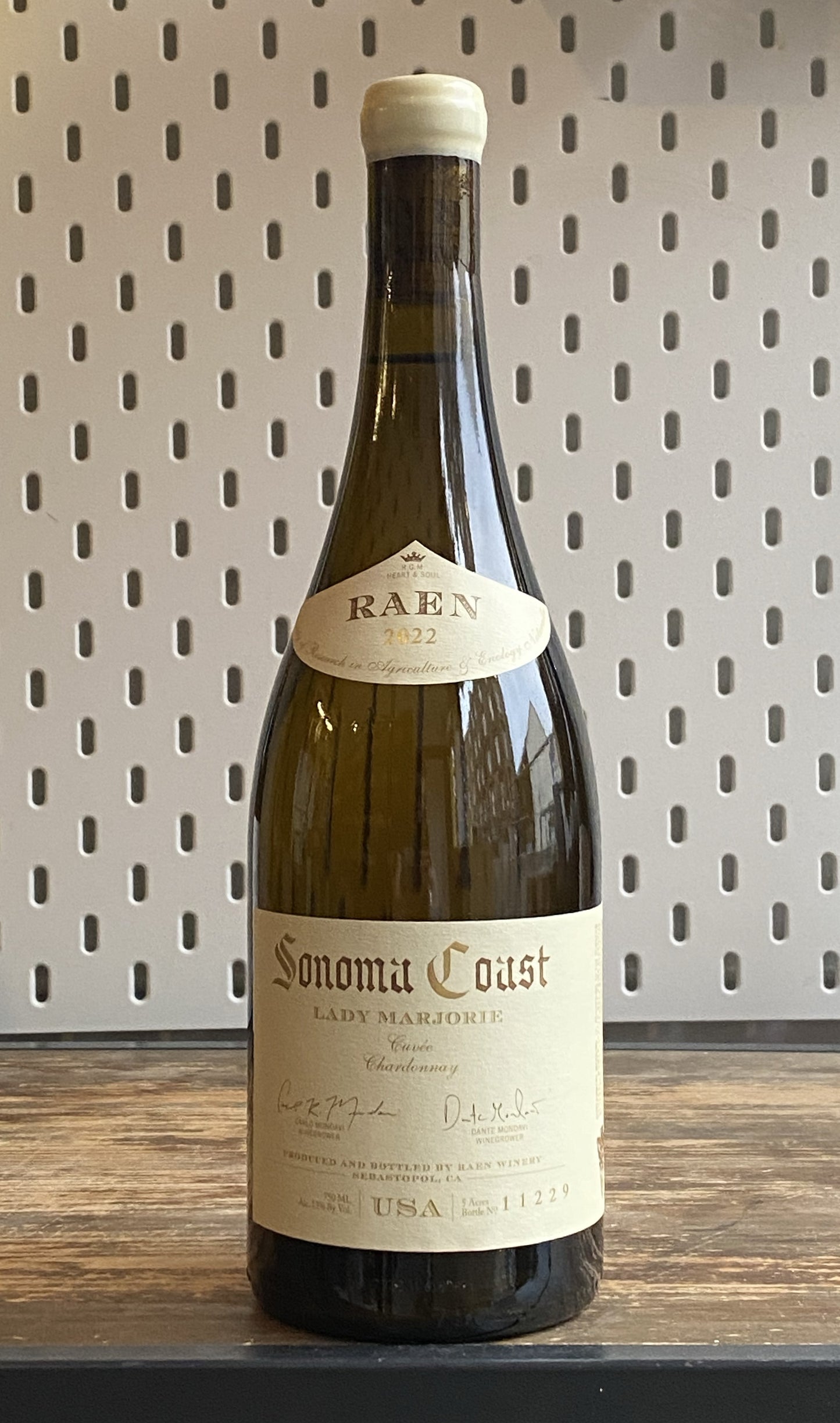 RAEN Sonoma Coast, Lady Marjorie Chardonnay at The Beerhive, Edinburgh. Free UK shipping.