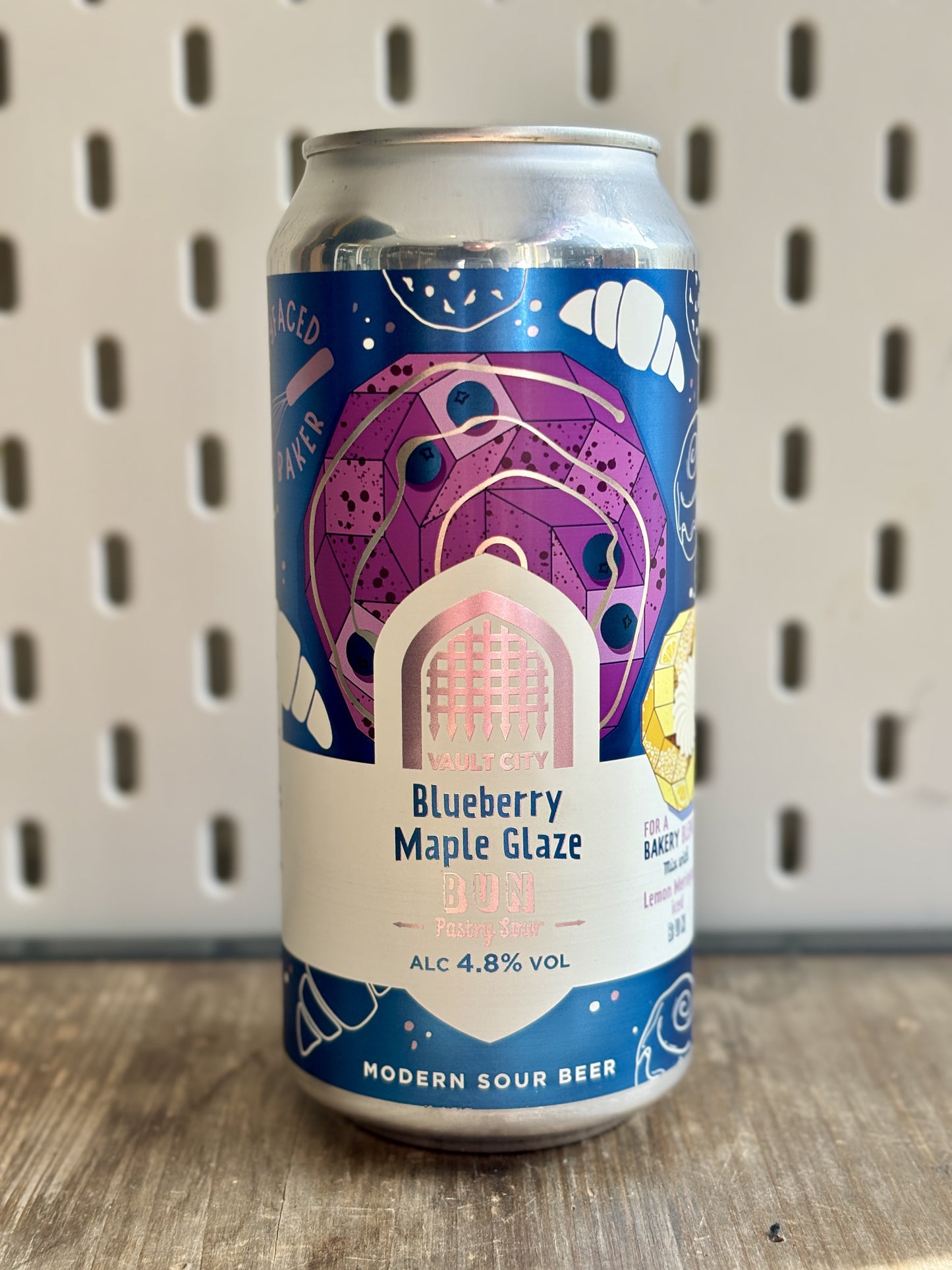 Vault City Blueberry Maple Glazed Bun at The Beerhive, Edinburgh. Free UK shipping.