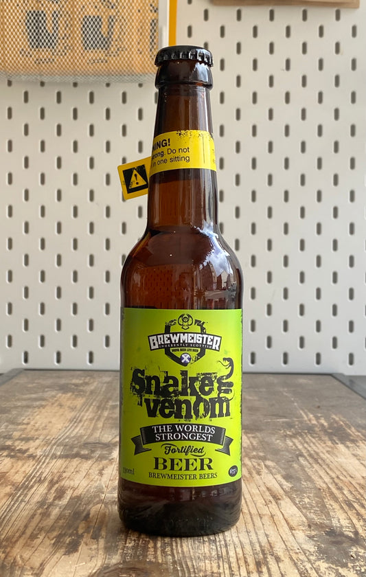 Spey Valley Brewery Brewmeister Snake Venom 67.5% at The Beerhive, Edinburgh. Free UK shipping.