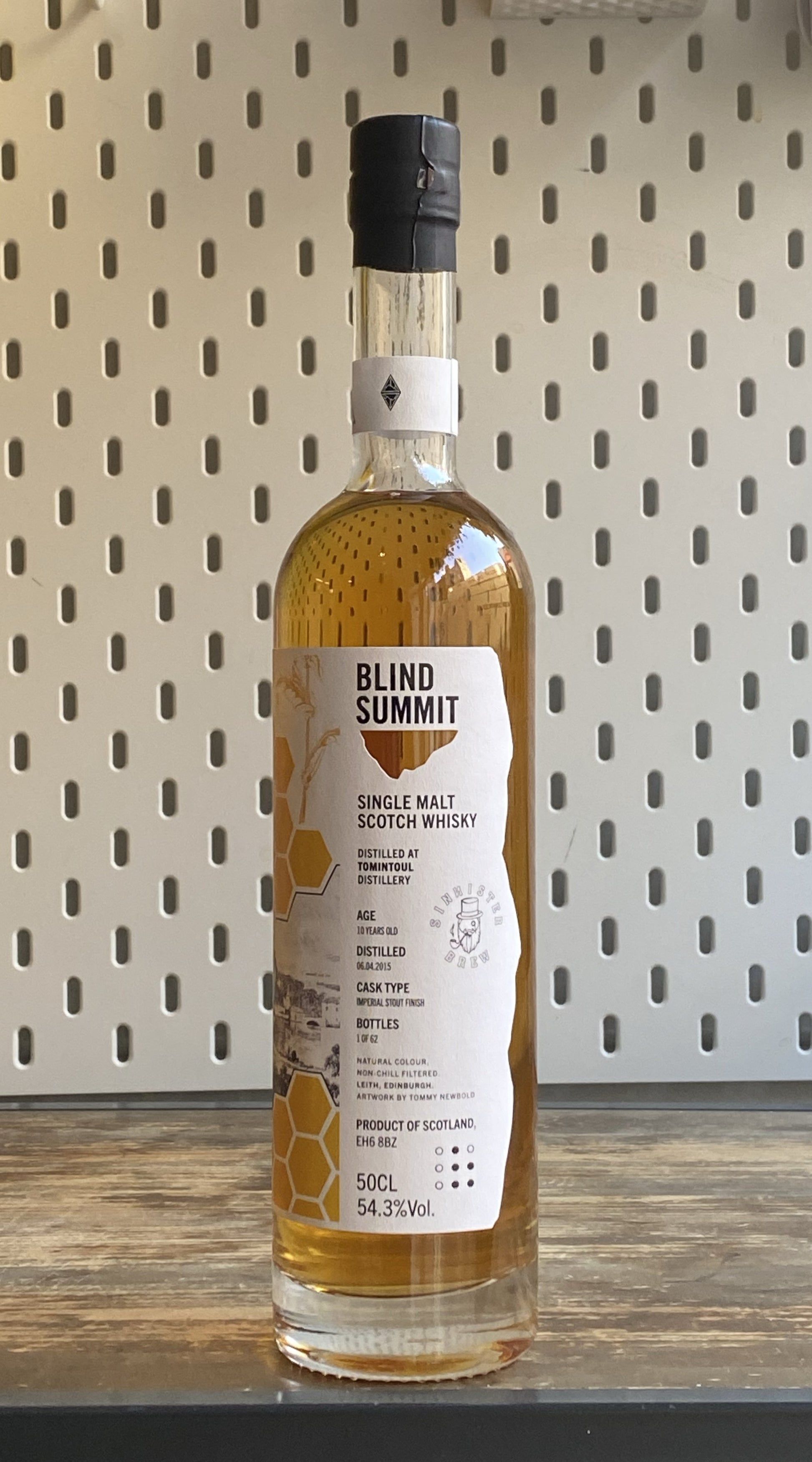 Blind Summit X Sinnister X The Beerhive Tomintoul 10 Year Old at The Beerhive, Edinburgh. Free UK shipping.