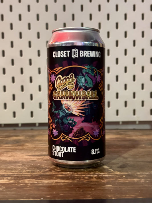 Closet Brewing Cocoa Cannonball Chocolate Stout at The Beerhive, Edinburgh. Free UK shipping.