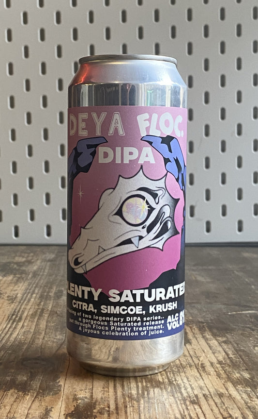 DEYA x Floc Plenty Saturated DIPA - Citra, Simcoe, Krush at The Beerhive, Edinburgh. Free UK shipping.