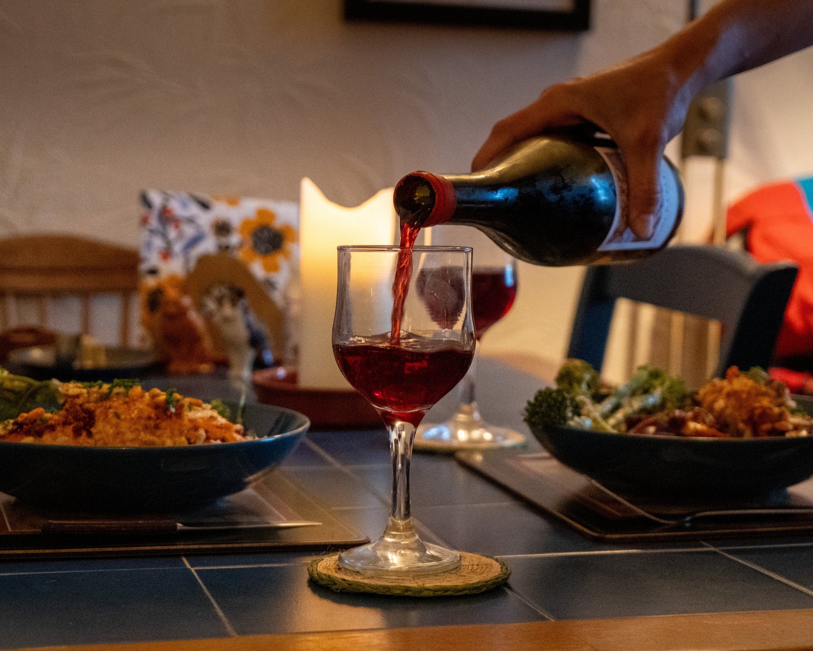 Harissa Salmon & A Chilled Crunchy Red Wine