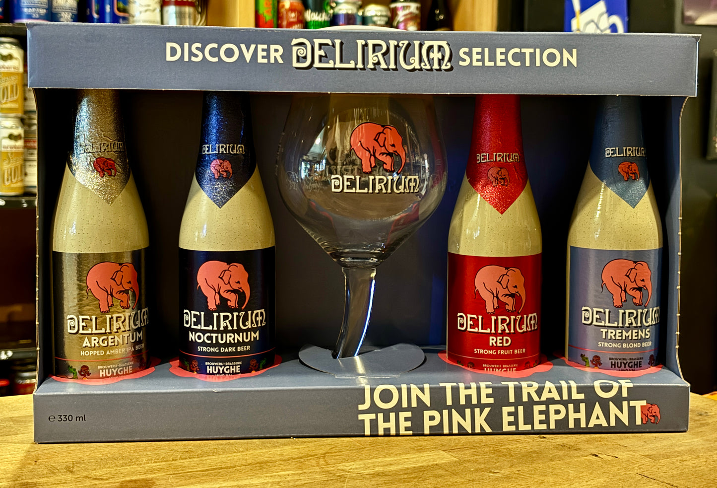 Delirium Gift Pack 4 x 330ml Plus Glass