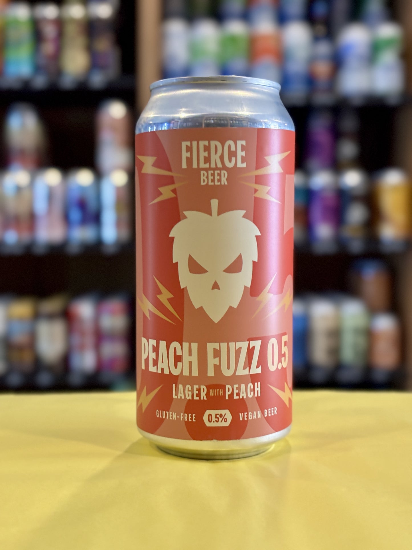 Fierce Peach Fuzz Alc Free 440ml at The Beerhive, Edinburgh. Free UK shipping.