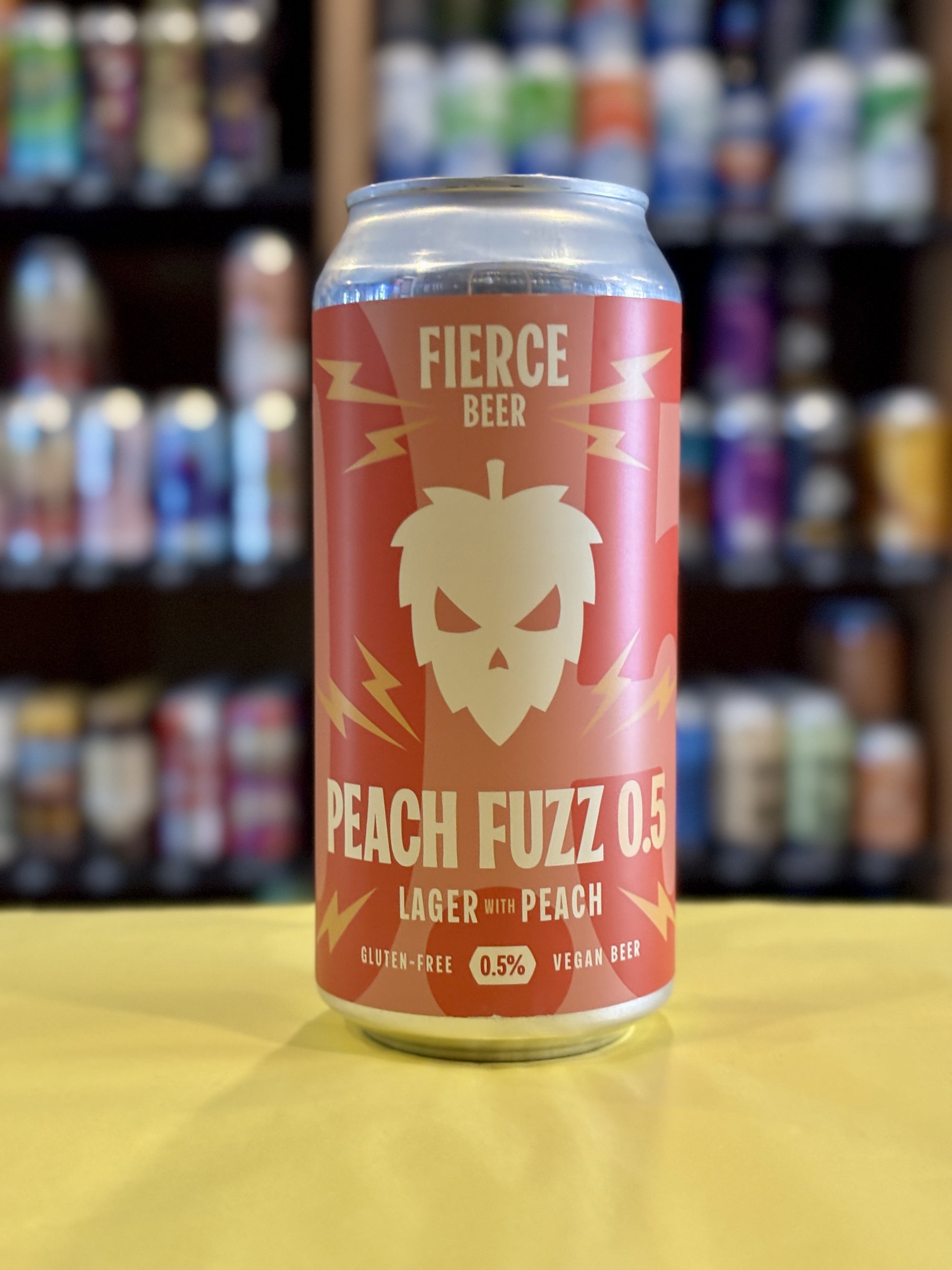 Fierce Peach Fuzz Alc Free 440ml at The Beerhive, Edinburgh. Free UK shipping.