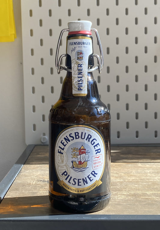 Crisp German Pilsner with a refreshing bitterness and clean finish. Brewed on the Baltic coast with soft water and noble hops.