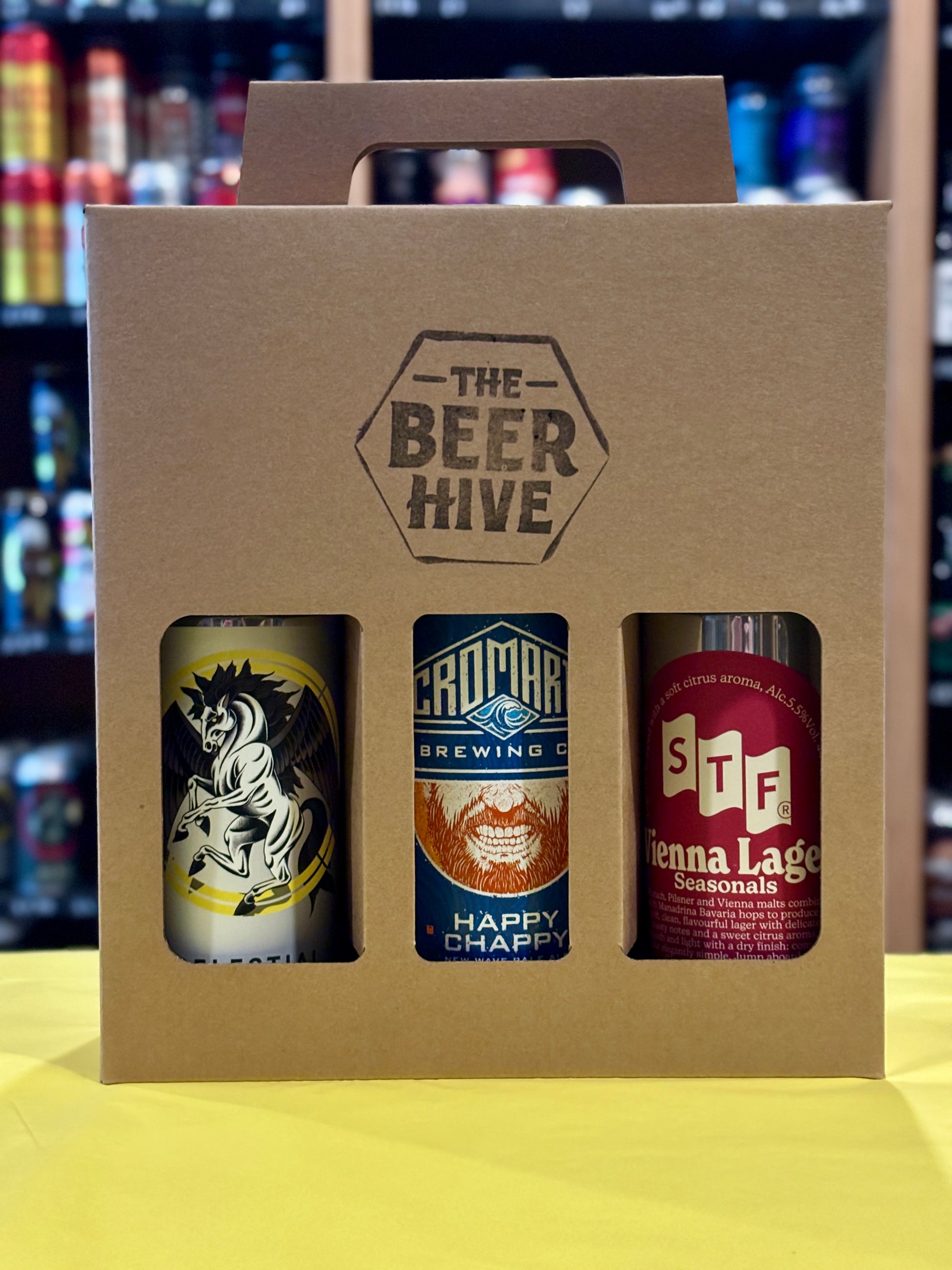 Beer Gift box for Three 500ML at The Beerhive, Edinburgh. Free UK shipping.