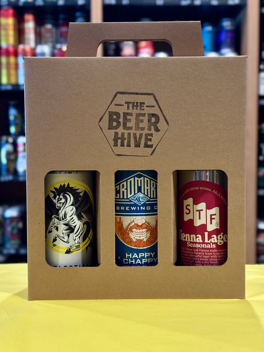 Beer Gift box for Three 500ML at The Beerhive, Edinburgh. Free UK shipping.