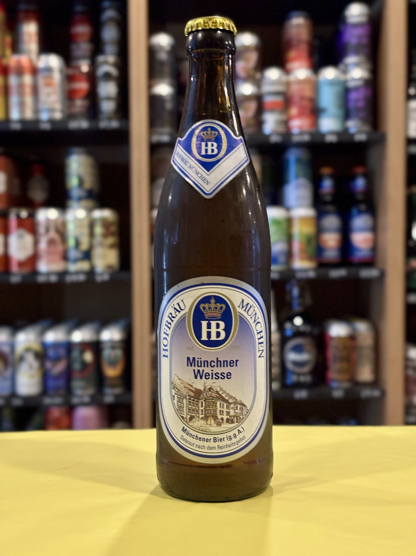 Hofbrau Munchner Weisse Wheat Beer at The Beerhive, Edinburgh. Free UK shipping.