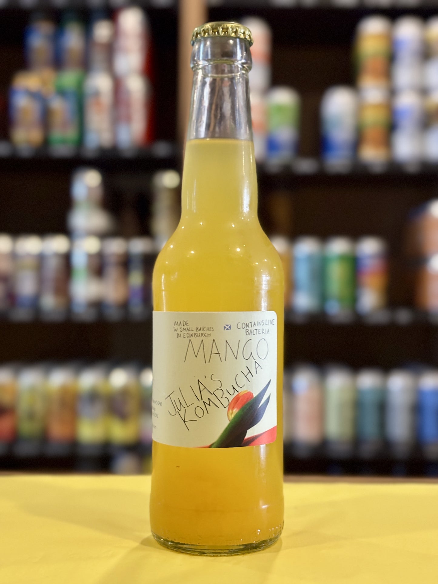 Julias Kombucha Mango at The Beerhive, Edinburgh. Free UK shipping.