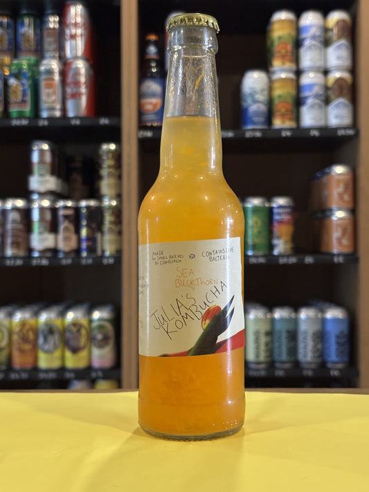 Julias Kombucha Sea Buckthorn at The Beerhive, Edinburgh. Free UK shipping.
