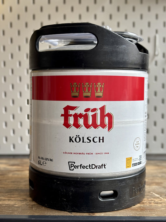 Perfect Draft Fruh Kolsch 6 Litre Keg at The Beerhive, Edinburgh. Free UK shipping.