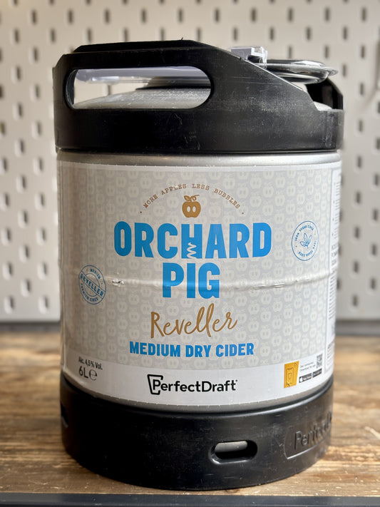 Perfect Draft Orchard Pig Cider 6 Litre Keg at The Beerhive, Edinburgh. Free UK shipping.