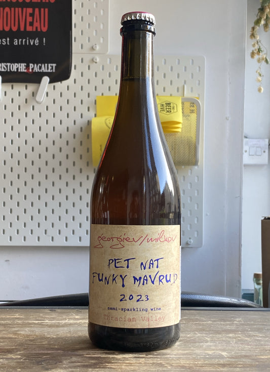 Pet-Nat Funky Mavrud Rose, 2022 at The Beerhive, Edinburgh. Free UK shipping.