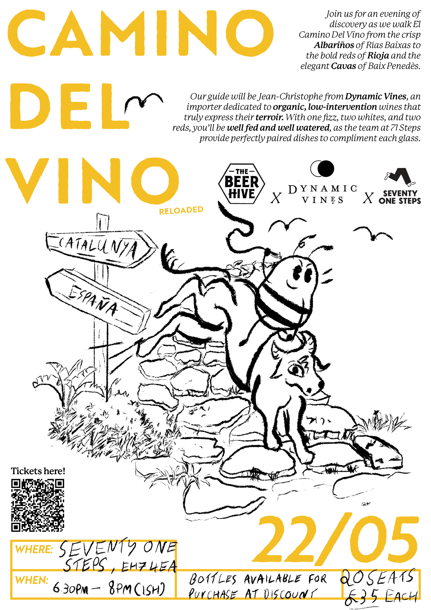 Camino Del Vino BH x Dynamic Vines Ticket at The Beerhive, Edinburgh. Free UK shipping.