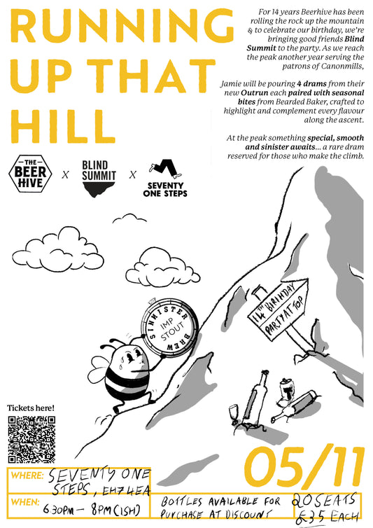 Running Up That Hill BH x Blind Summit Ticket at The Beerhive, Edinburgh. Free UK shipping.
