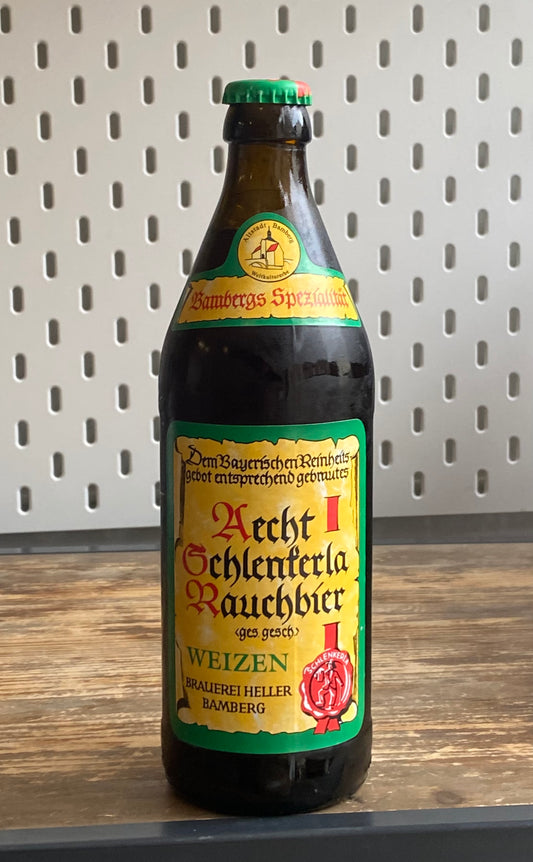 Schlenkerla Rauchbier Weizen at The Beerhive, Edinburgh. Free UK shipping.