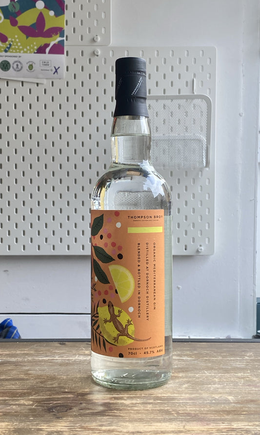 Thompson Bros Organic Mediterranean Gin at The Beerhive, Edinburgh. Free UK shipping.