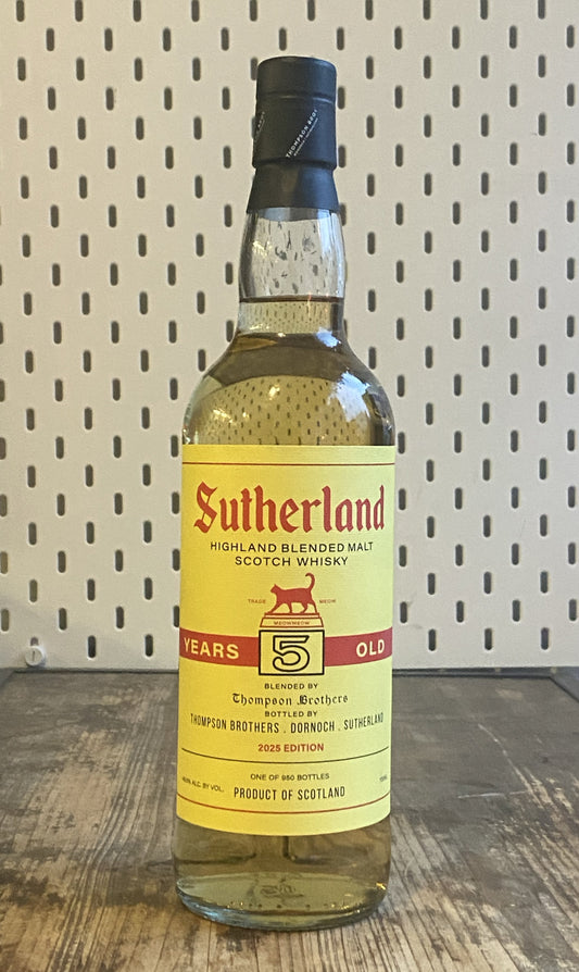 Thompson Bros Sutherland Blended Highland Malt Scotch Whisky, 5 Years Old at The Beerhive, Edinburgh. Free UK shipping.