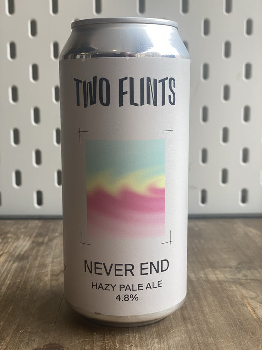Two Flints Never End Hazy Pale at The Beerhive, Edinburgh. Free UK shipping.