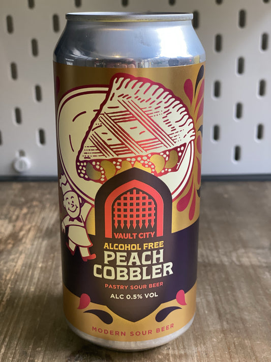 Vault City Peach Cobbler AF Sour at The Beerhive, Edinburgh. Free UK shipping.