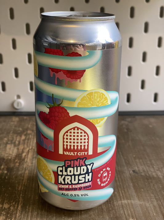 Vault City Pink Cloudy Krush AF Sour at The Beerhive, Edinburgh. Free UK shipping.