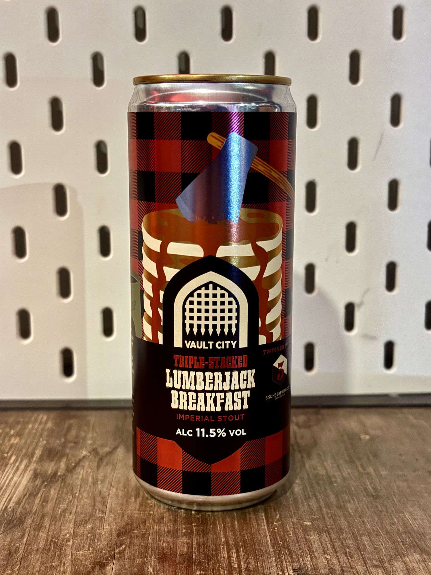 Vault City Triple-Stacked Lumberjack Breakfast at The Beerhive, Edinburgh. Free UK shipping.