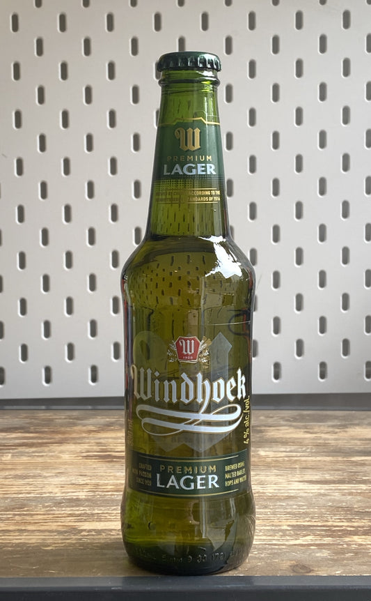 Windhoek Namibian Premium Lager at The Beerhive, Edinburgh. Free UK shipping.