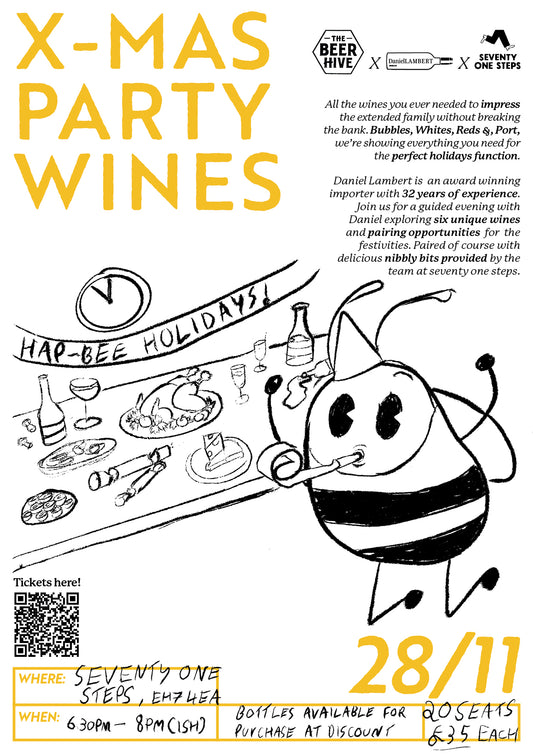 Xmas Party Wines BH x Daniel Lambert Wines Ticket at The Beerhive, Edinburgh. Free UK shipping.