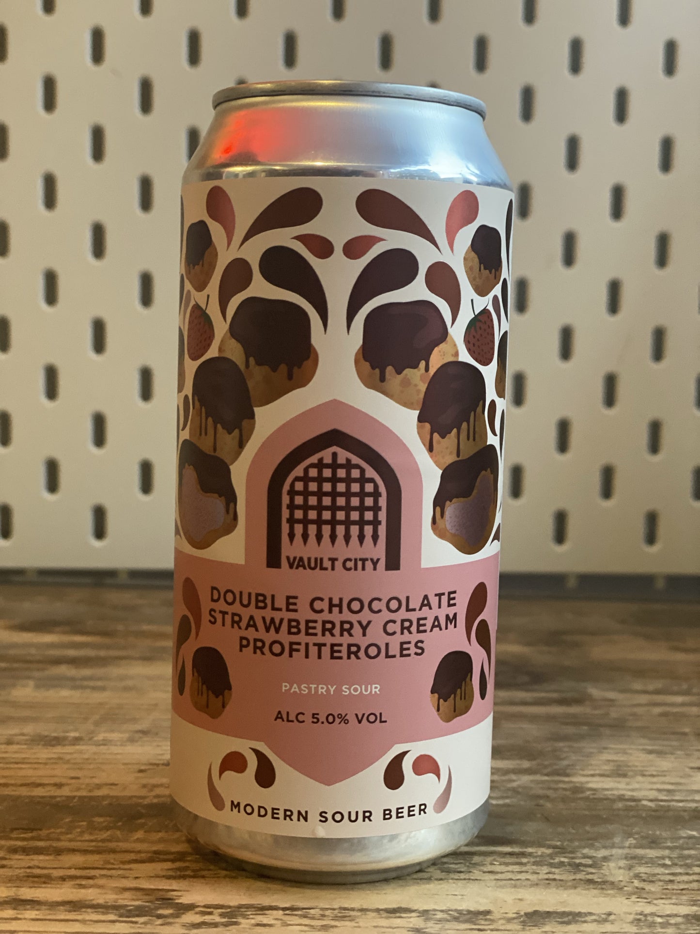 Vault City Double Chocolate Strawberry Cream Profiteroles at The Beerhive, Edinburgh. Free UK shipping.