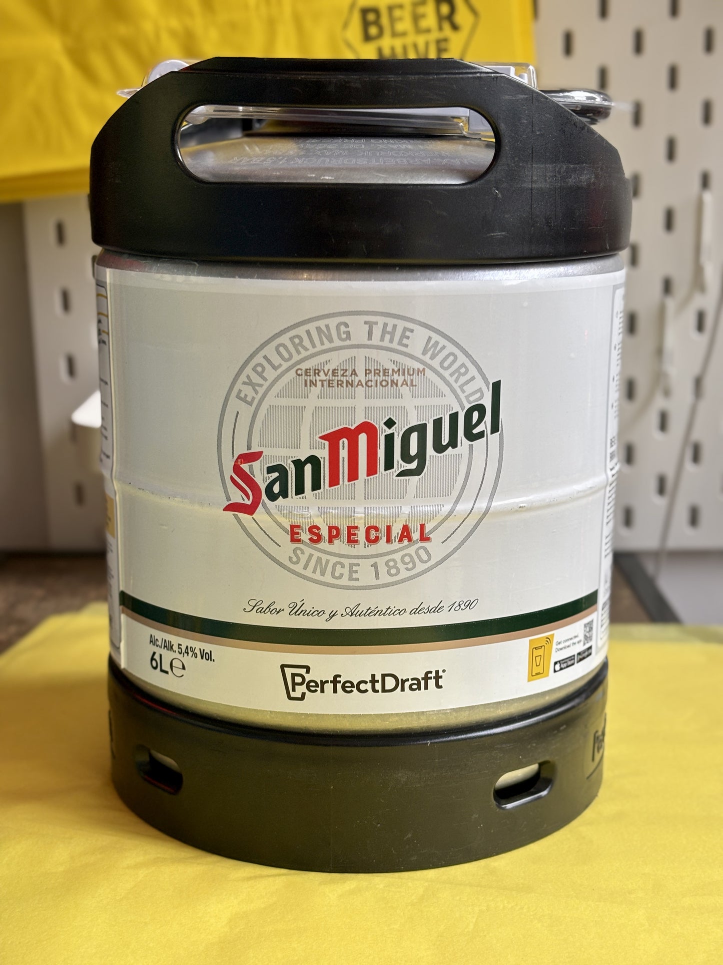 Perfect Draft San Miguel 6 Litre Keg at The Beerhive, Edinburgh. Free UK shipping.