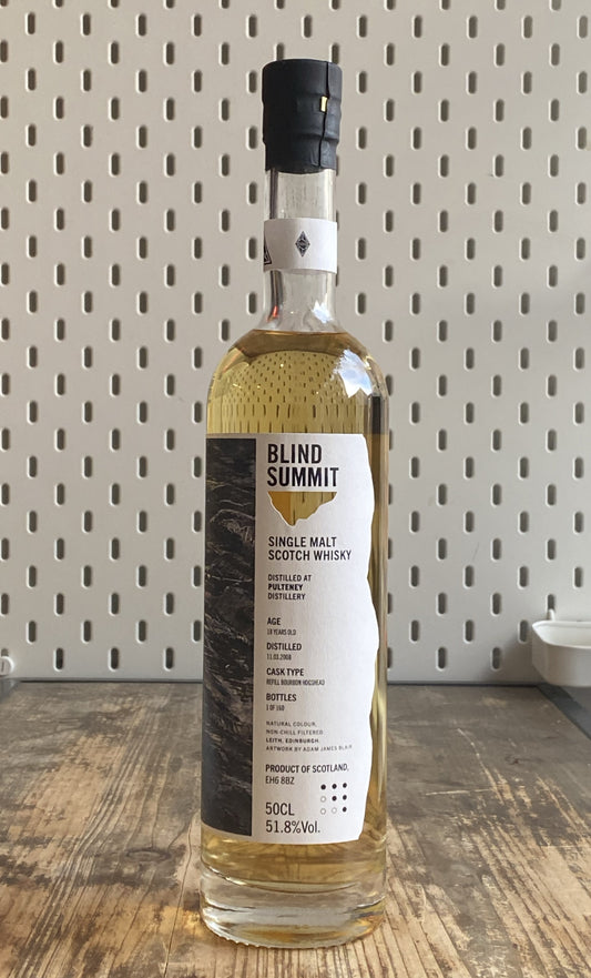 Blind Summit Pulteney 18 Year Old, Refill Bourbon Hogshead