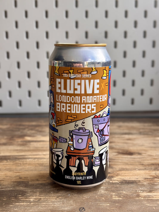Elusive Labyrinth Barley Wine at The Beerhive, Edinburgh. Free UK shipping.