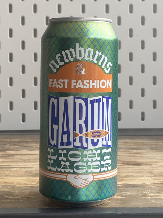 Newbarns x Fast Fashion Garum 2 Light Lager at The Beerhive, Edinburgh. Free UK shipping.