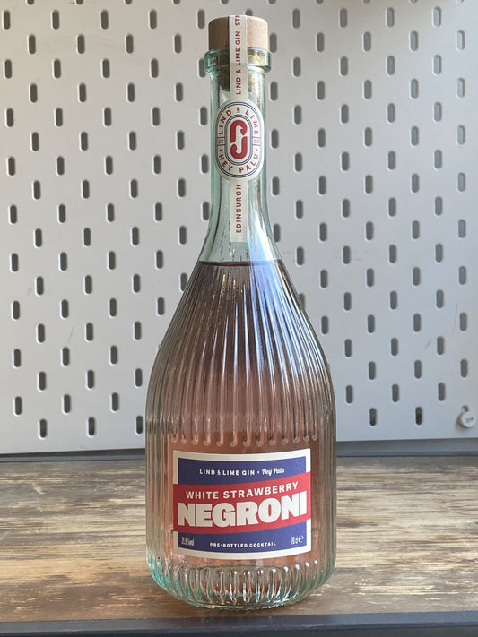 Lind and Lime x Hey Palu White Strawberry Negroni at The Beerhive, Edinburgh. Free UK shipping.