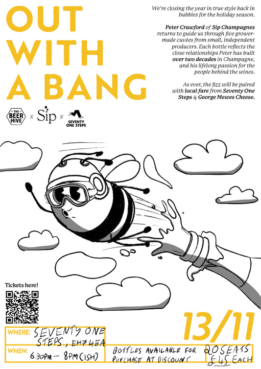 Out With A Bang BH X Sip Champagnes Ticket at The Beerhive, Edinburgh. Free UK shipping.