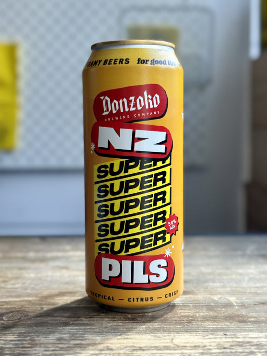 Donzoko NZ Super Pils at The Beerhive, Edinburgh. Free UK shipping.
